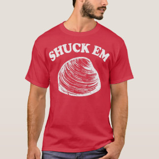 Shuck Emクラムクズホッグ貝掘りR Tシャツ