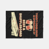 Shuffleboard Player Beer  フリースブランケット (正面(横))