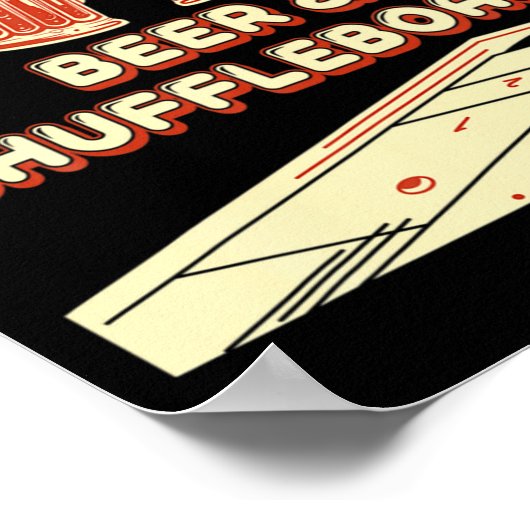 Shuffleboard Player Beer  ポスター (角)