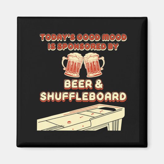 Shuffleboard Player Beer  マグネット (正面)
