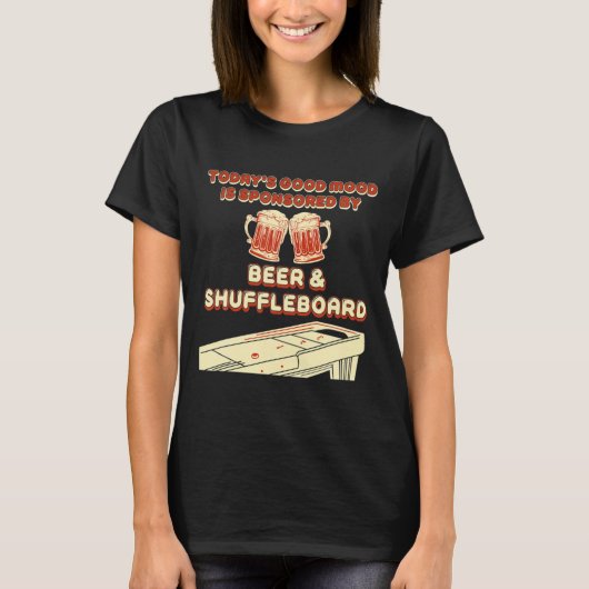 Shuffleboard Player Beer  Tシャツ (正面)