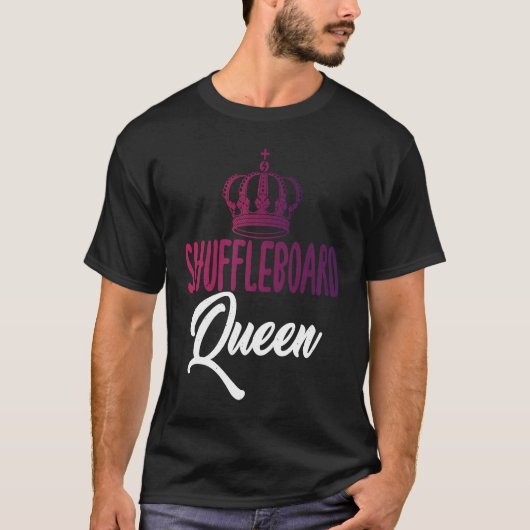 Shuffleboard Queen text with Pretty Art Of Crown S Tシャツ (正面)