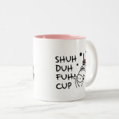 SHUH DUH FUHカップとユニコーンデザインユーモア引用文 ツートーンマグカップ (正面右)