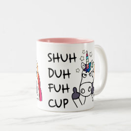 SHUH DUH FUHカップUnicornおもしろいマ怒グ ツートーンマグカップ