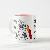 SHUH DUH FUHカップUnicornおもしろいマ怒グ ツートーンマグカップ (正面左)