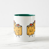 Shumaiの中国のなゆで団子の点心のDimsumのゆで団子p ツートーンマグカップ (中央)