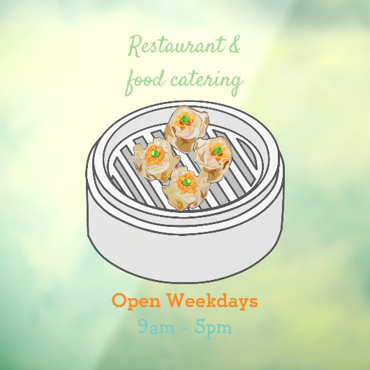 Shumai dim sum漫画イラストレーション ウィンドウサイン (シート3)