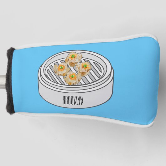 Shumai dim sum漫画イラストレーション ゴルフヘッドカバー (正面)