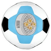 Shumai dim sum漫画イラストレーション サッカーボール (回転)