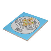 Shumai dim sum漫画イラストレーション タイル (側面)