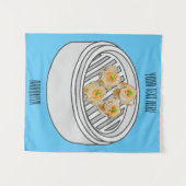 Shumai dim sum漫画イラストレーション タペストリー (正面(横))