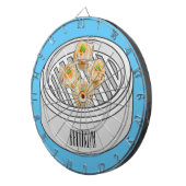 Shumai dim sum漫画イラストレーション ダーツボード (正面右)