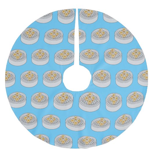 Shumai dim sum漫画イラストレーション ブラッシュドポリエステルツリースカート (正面)