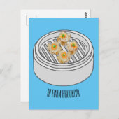 Shumai dim sum漫画イラストレーション ポストカード (正面/裏面)