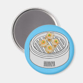 Shumai dim sum漫画イラストレーション マグネット (正面/裏面)