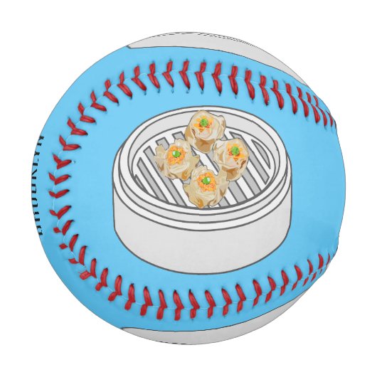 Shumai dim sum漫画イラストレーション 野球ボール (正面左)