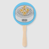 Shumai dim sum cartoon illustration ハンドファン (裏面)