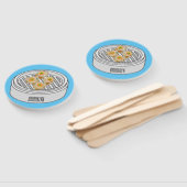 Shumai dim sum cartoon illustration ハンドファン (組立なし)