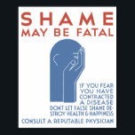 Shume Be Fatal -- WPA ポスター<br><div class="desc">このヴィンテージWPAポスターは、彼の手に彼の顔を保持する漫画を特徴とする。これ読は恥の一途だ。あなたもしは病気に感染している恐れ健康と幸福を破壊する偽の恥を許さない。信頼できる医師に相談する」World War 祝 II Historyこのデジタルで復元されたヴィンテージのポスターはThe War Is Hell Store.その他の軍隊製品と履歴製品が必要かチェックアウト</div>