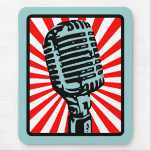 Shure 55Sのヴィンテージのマイクロフォン マウスパッド