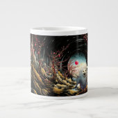 Shush私の時間だ、狂信的な白いハリネズミ ジャンボコーヒーマグカップ (正面)