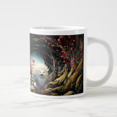 Shush私の時間だ、狂信的な白いハリネズミ ジャンボコーヒーマグカップ (右)