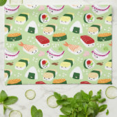 Shushiかわいいパターン キッチンタオル (折り畳み)