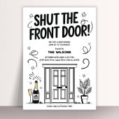 Shut the Front Door New Home Funny Housewarming 招待状