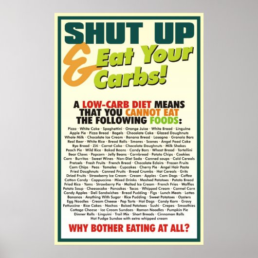 Shut Up & 食べ Your Carbs poster #1 ポスター (正面)