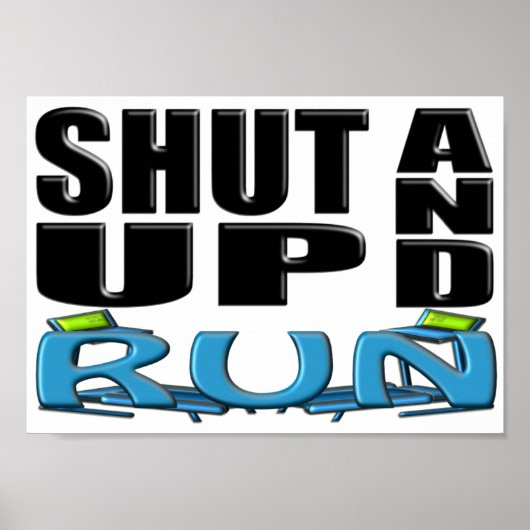 SHUT UP AND RUN (Treadmill) ポスター (正面)