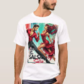 Shut Up and Salsa T-Shirt - はっきりしたおもしろいTシャツ Tシャツ (正面)