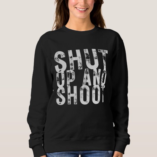 Shut Up and Shoot Billiard 8 Ball Pool Player Hun スウェットシャツ (正面)