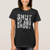 Shut Up and Shoot Billiard 8 Ball Pool Player  Hun Tシャツ (正面)