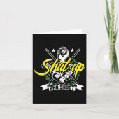 Shut Up And Shoot Funny Pool Billiard Snooker Gift カード (正面)