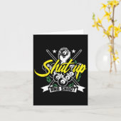 Shut Up And Shoot Funny Pool Billiard Snooker Gift カード (黄色い花)