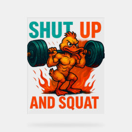 Shut Up And Squat アクリルサイン