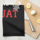 Shut Up And Squat - Leg Dayトレーニング やる気を起こさせる キッチンタオル (四つ折り)