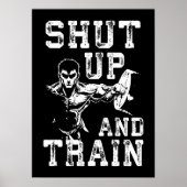 Shut Up And Train – アニメボディビルジムトレーニング ポスター (正面)