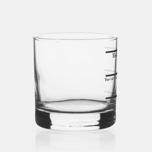 "Shut Up Brain"おもしろい引用文ブラック文字 ウイスキーグラス (右)