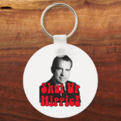 Shut Up Hippie -- Richard Nixon キーホルダー (正面)
