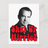 Shut Up Hippie -- Richard Nixon ポストカード (正面)