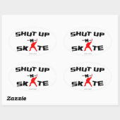 SHUT UP -N – スケート 楕円形シール (シート)