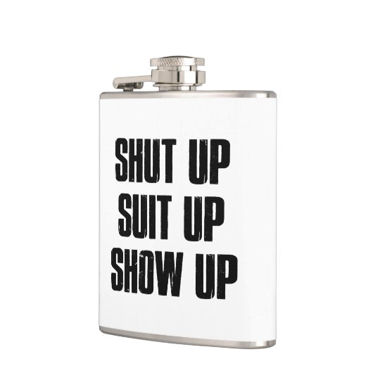 Shut Up Suit Up Show フラスク (左)