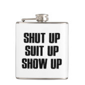 Shut Up Suit Up Show フラスク (正面)