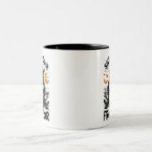 Shut Your Front Door Mug – Cute Halloween Ghost   ツートーンマグカップ (中央)