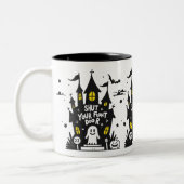 Shut Your Front Door Mug – Haunted House Ghost ツートーンマグカップ (左)