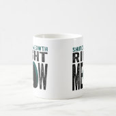 ShutchoMEOWthの右の猫の鳴き声-おもしろいな子猫猫 コーヒーマグカップ (中央)