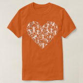 Shuttlecock As Heart Badminton  Tシャツ (デザイン正面)