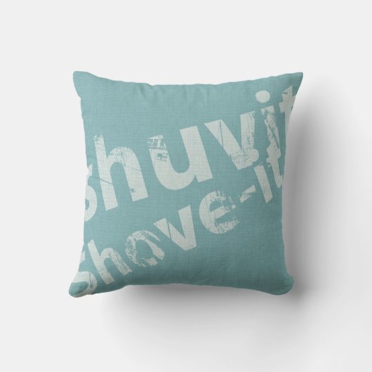 Shuvit押それスケートボードの枕Seafoamの青 クッション (裏面)