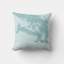 Shuvit押それスケートボードの枕Seafoamの青 クッション